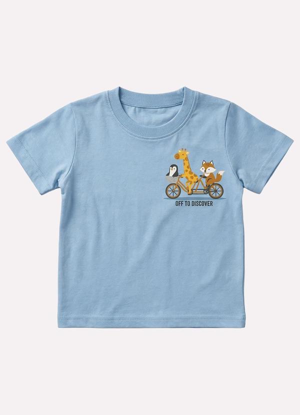 Camiseta Infantil Menino Animais Azul