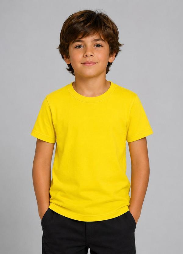 Camiseta Infantil Menino Básica Amarelo