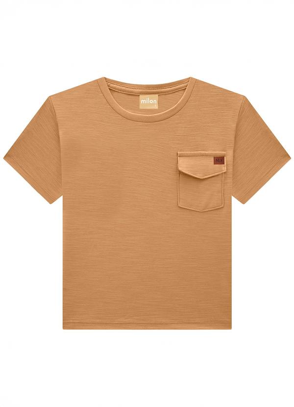 Camiseta Infantil Menino Básica Bege