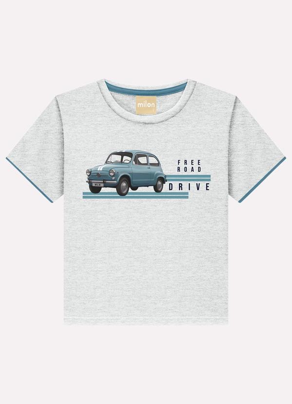 Camiseta Infantil Menino Carro Cinza
