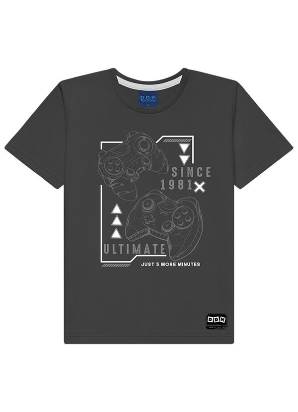 Vista 2 Camiseta Infantil Menino Cinza Ddk Ddk