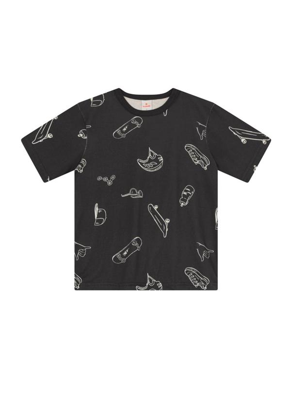 Vista 2 Camiseta Infantil Menino de Dinossauro Cinza Brandili Brandili