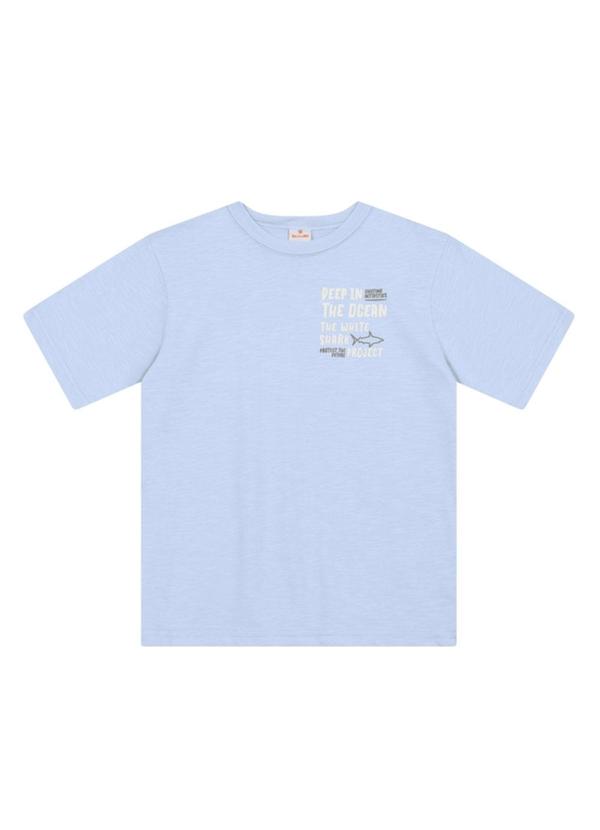 Camiseta Infantil Menino de Tubarão Azul