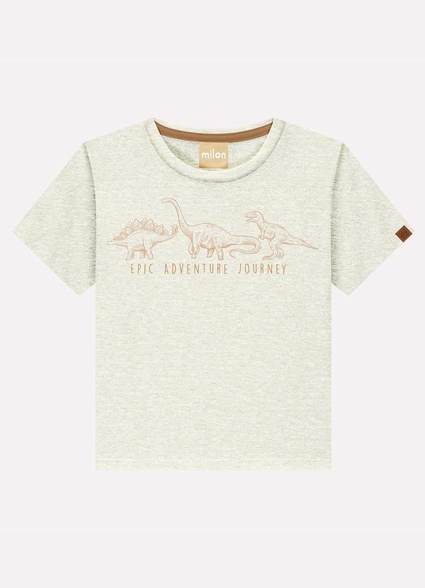 Vista 2 Camiseta Infantil Menino Dinossauros Cinza Milon Milon