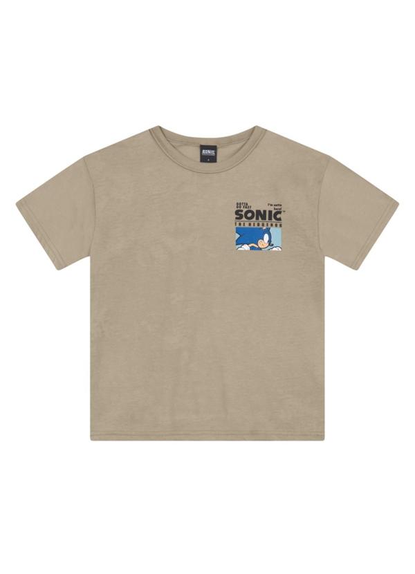 Camiseta Infantil Menino do Sonic Marrom