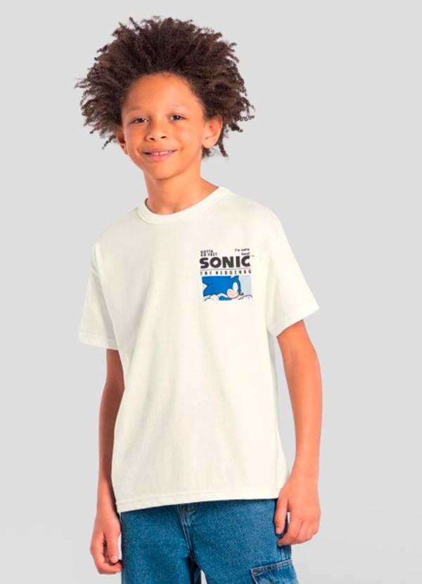 Camiseta Infantil Menino do Sonic Natural