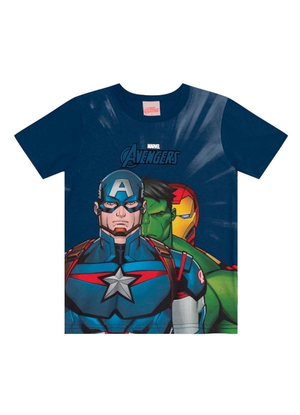 Camiseta Infantil Menino dos Vingadores Azul