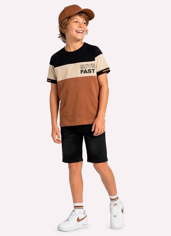 Camiseta Infantil Menino em Algodão Preto
