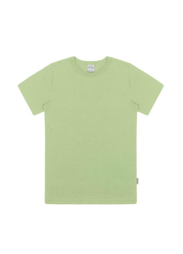 Vista 2 Camiseta Infantil Menino em Malha Básica Verde Alakazoo Alakazoo