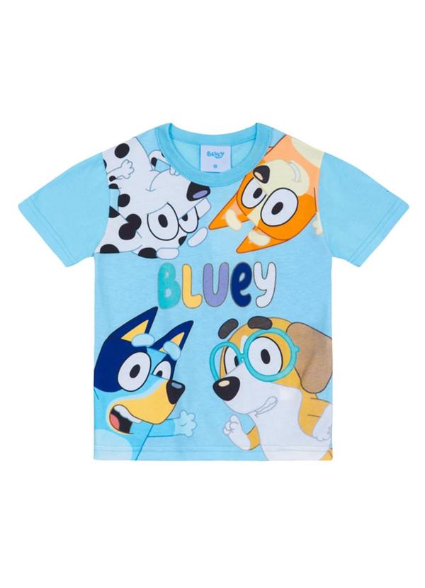Camiseta Infantil Menino em Meia Malha Azul