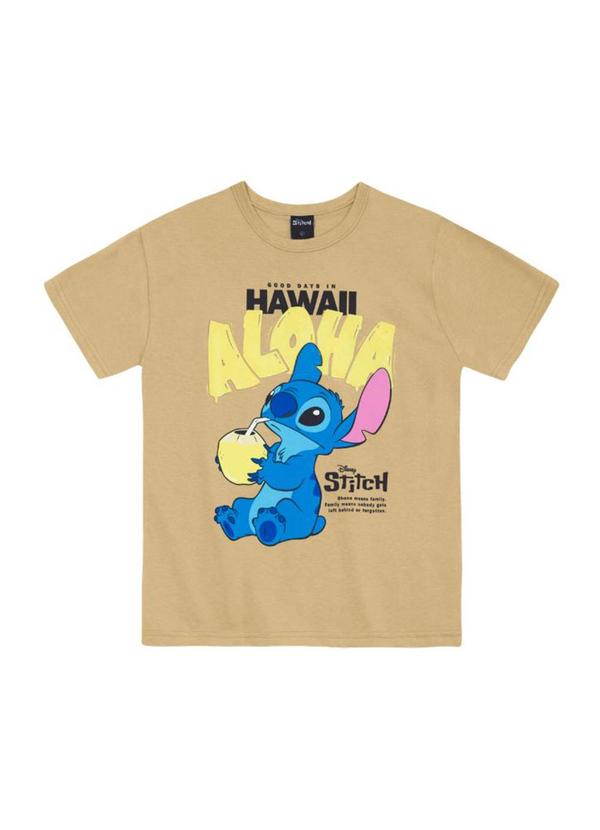 Camiseta Infantil Menino em Meia Malha Bege
