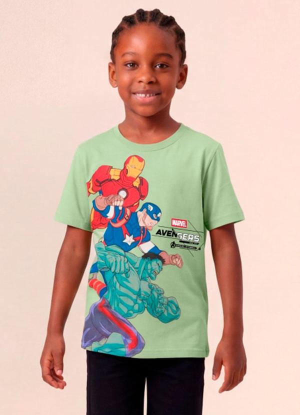Camiseta Infantil Menino em Meia Malha Verde