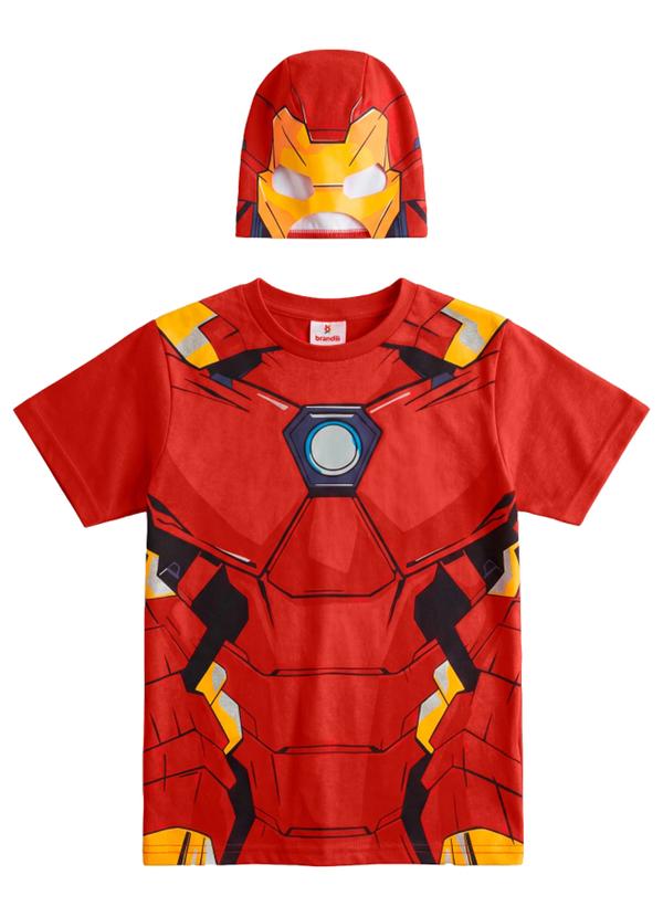 Camiseta Infantil Menino em Meia Malha Vermelho
