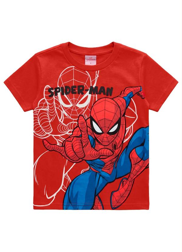 Camiseta Infantil Menino em Meia Malha Vermelho