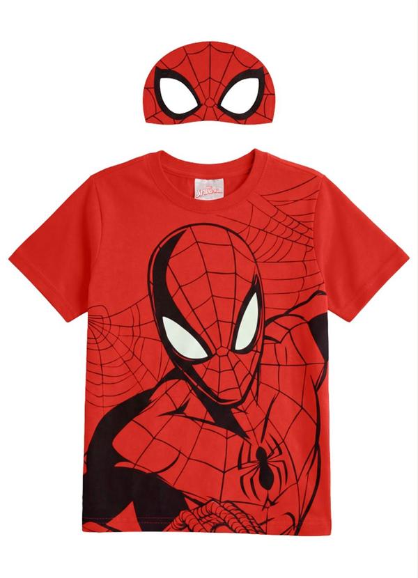 Camiseta Infantil Menino em Meia Malha Vermelho