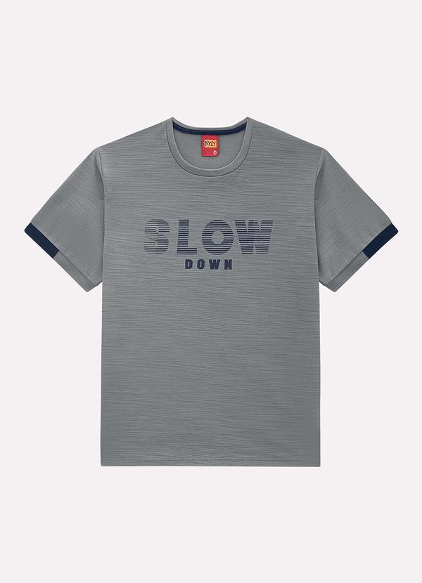 Camiseta Infantil Menino em Piquet Flamê Cinza