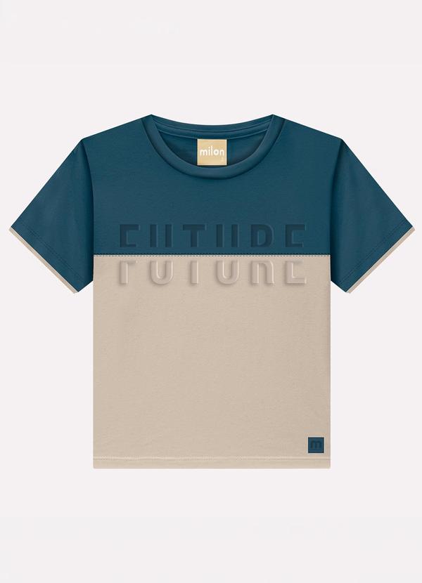 Camiseta Infantil Menino Embossing Azul