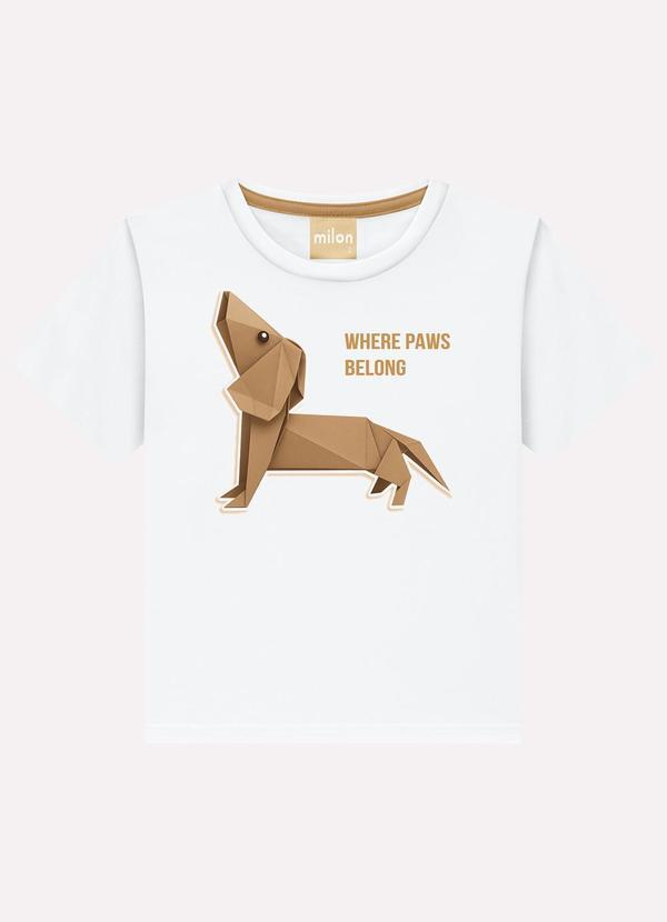 Camiseta Infantil Menino Embossing Branco