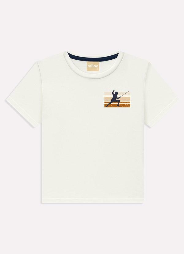 Vista 2 Camiseta Infantil Menino Esgrima Off White Milon Milon