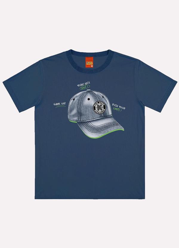 Camiseta Infantil Menino Estampa Azul