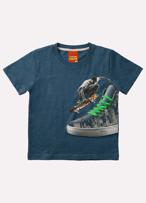 Camiseta Infantil Menino Estampa Azul