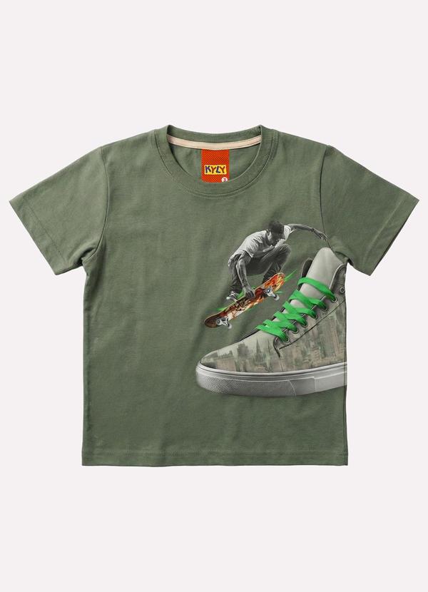 Camiseta Infantil Menino Estampa Verde
