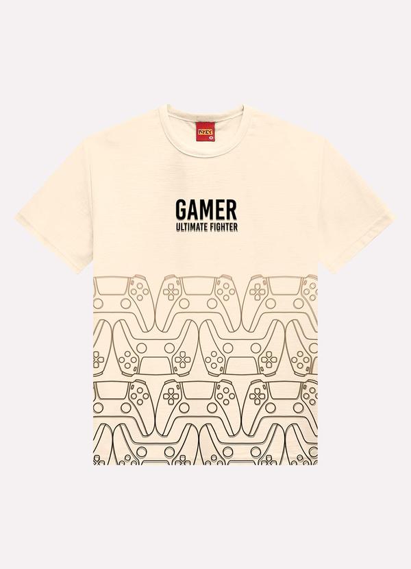Camiseta Infantil Menino Game Bege