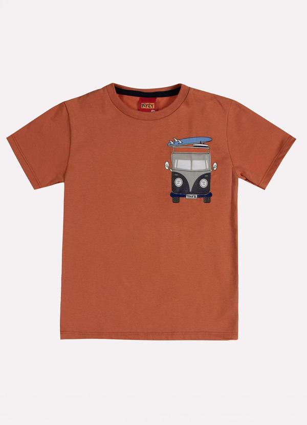 Camiseta Infantil Menino Kombi Laranja