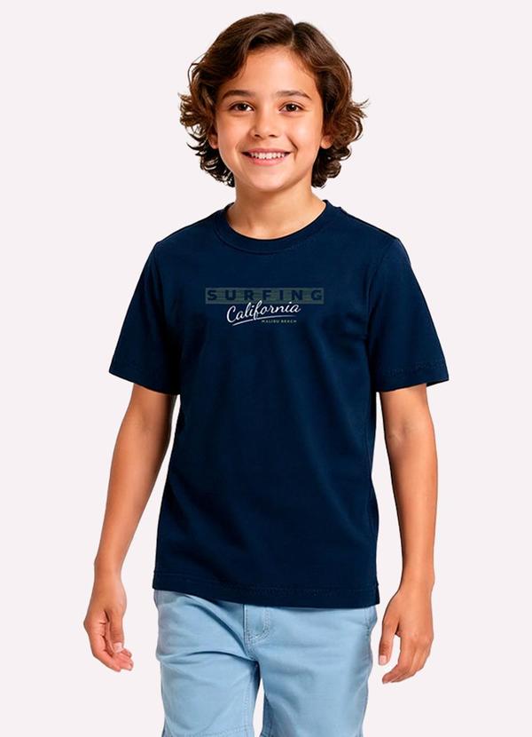 Camiseta Infantil Menino Lettering Azul