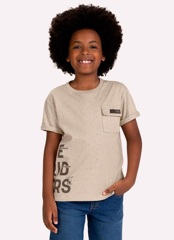 Camiseta Infantil Menino Lettering Bege
