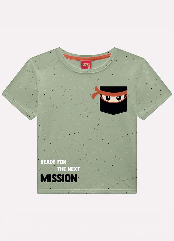 Camiseta Infantil Menino Lettering Verde