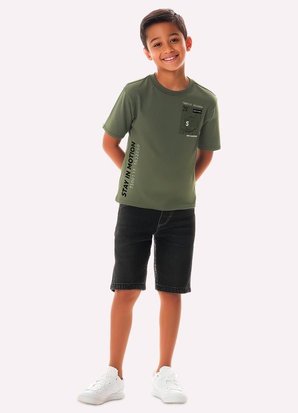 Camiseta Infantil Menino Lettering Verde
