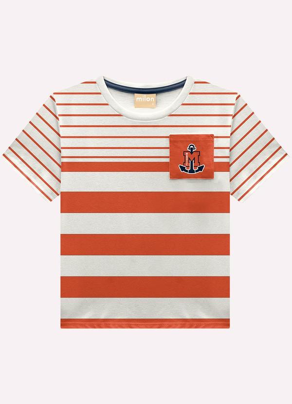Camiseta Infantil Menino Listrada Branco