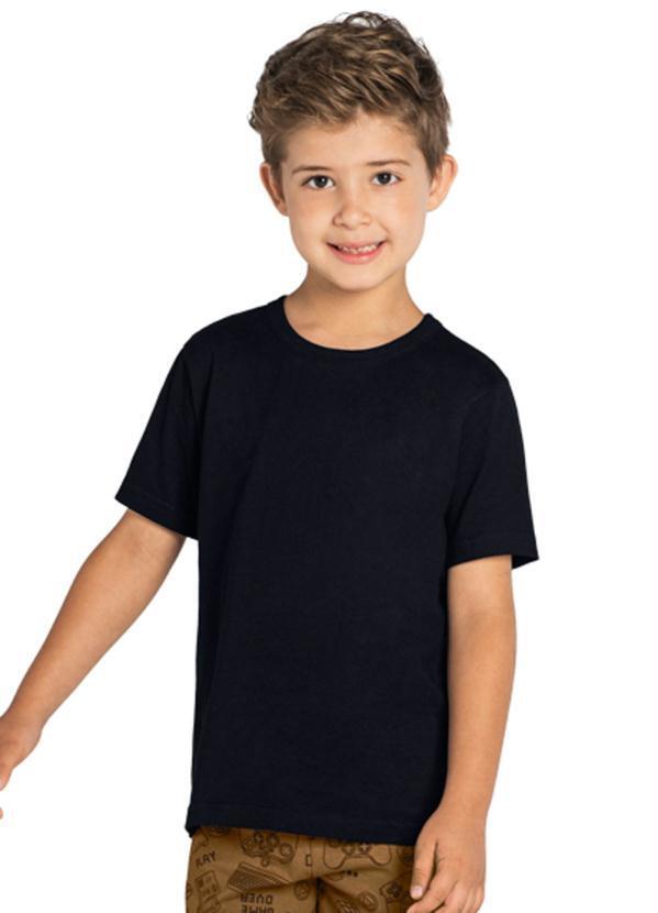 Vista 2 Camiseta Infantil Menino Malha Preto Brandili Brandili