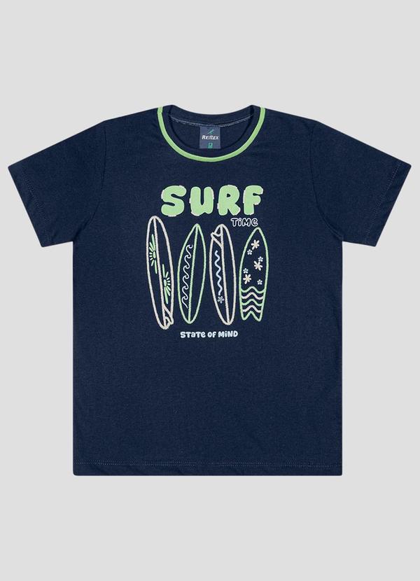 Camiseta Infantil Menino Meia Malha Azul