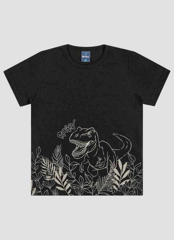 Camiseta Infantil Menino Meia Malha Preto