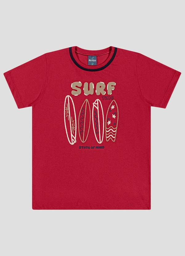 Camiseta Infantil Menino Meia Malha Vermelho