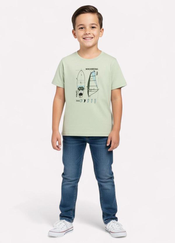 Vista 2 Camiseta Infantil Menino Praia Verde Kyly Kyly