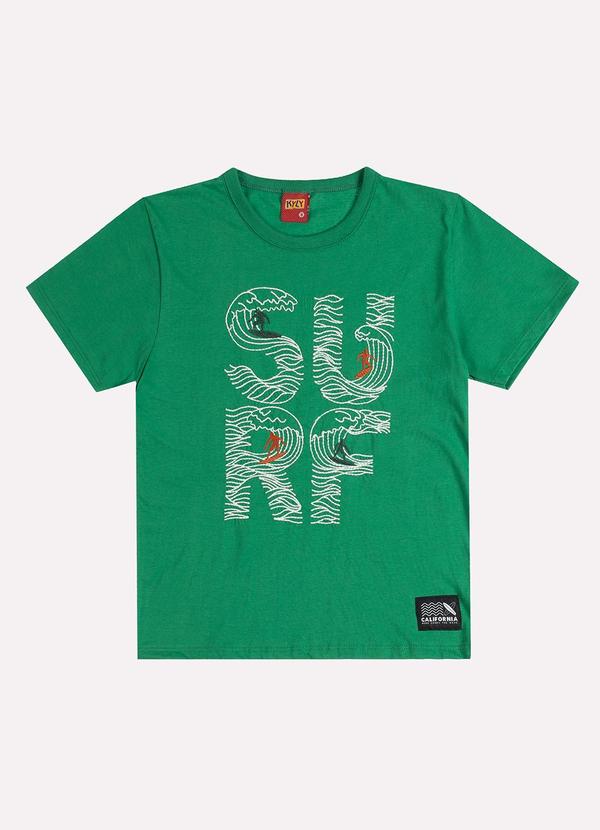 Camiseta Infantil Menino Surf Verde