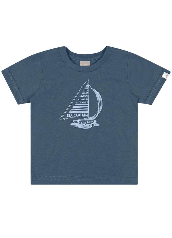 Camiseta Infantil Menino Veleiro Azul