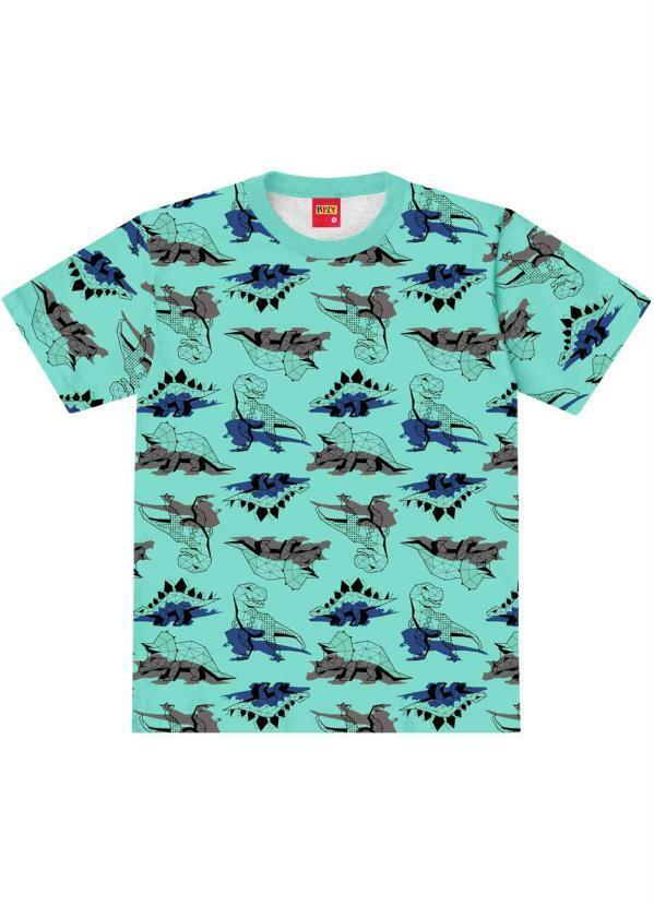 Vista 2 Camiseta Infantil Menino Verde Kyly Kyly
