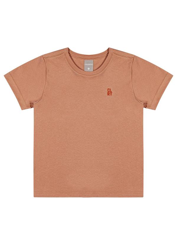 Vista 2 Camiseta Infantil Minimalista Colorittá Marrom Colorittá