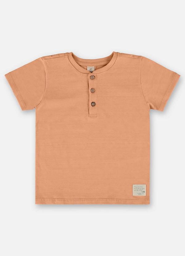 Vista 2 Camiseta Infantil para Menino Marrom Up Baby Up Baby