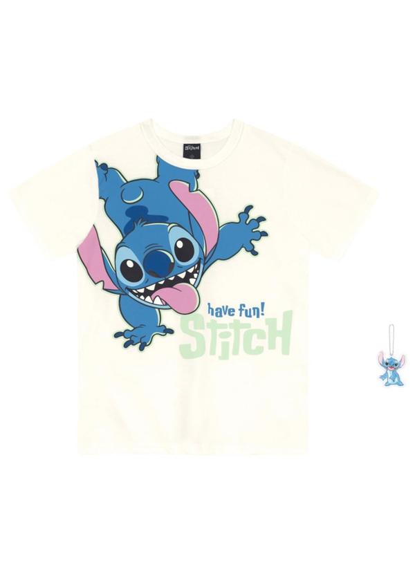 Camiseta Infantil Unissex em Meia Malha Bege