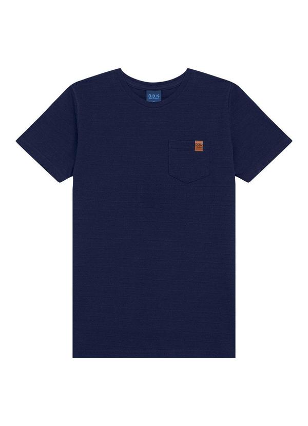 Camiseta Juvenil com Bolso Azul