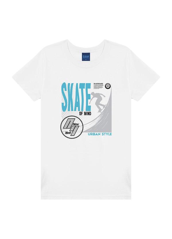 Camiseta Juvenil Estampa Skate Of Mind Branco