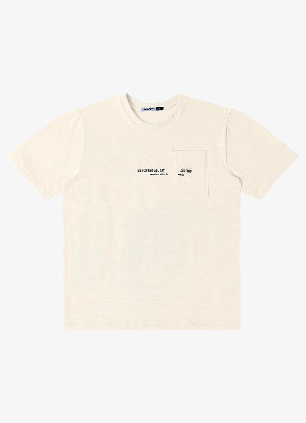 Camiseta Juvenil Malhão Flamê Masculina Bege