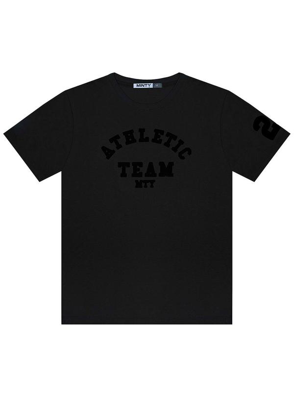 Camiseta Juvenil Masculina em Meia Malha Preto