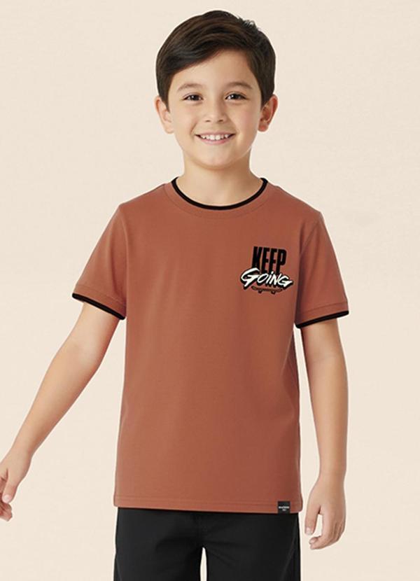 Camiseta Keep Going em Malha Terracota