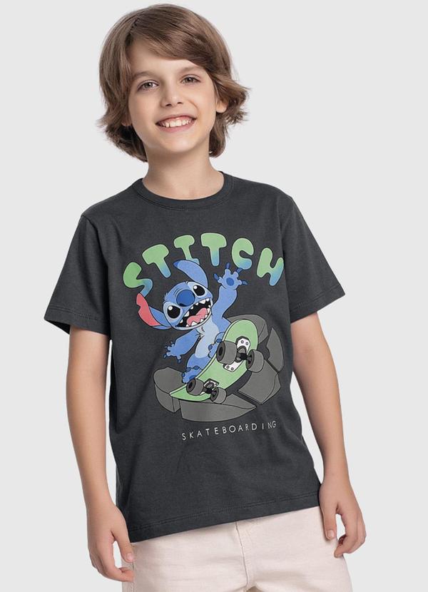 Vista 2 Camiseta Lilo & Stitch Cinza Fakini Kids Fakini Kids